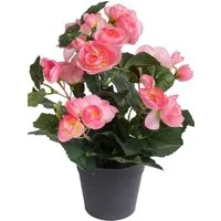 Kunstblume Begonienbusch mit 7 Stielen, Botanic-Haus, Höhe 26 cm