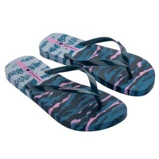 Ipanema - Farbeffekt Flipflops für Damen, Flach (Blau bedruckt)