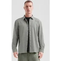 QS Langarmhemd Hemd Regular Fit: Karohemd aus Baumwollflanell