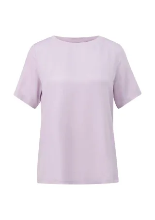 s.Oliver BLACK LABEL - T-Shirt aus Viskose im Fabricmix lila - Gr. - 36