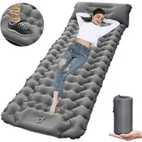 BlingBin Isomatte Selbstaufblasend 5CM Verdicktes Luftmatratze Selbstaufblasend, (1er Set, 1-tlg., 193 x 68 x 8 cm), mit Fußpumpe und Tragetasche für Outdoor, Camping, Reisen, Wandern