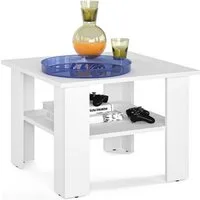 KOMTO Couchtisch Wohnzimmertisch Modern Coffee Table Tisch Holz Beistelltisch (Tisch Wohnzimmer Sofatisch Stubentisch, Wohnzimmer Tisch für Couch, Spanplatte, Vienna 60x60x43 cm)