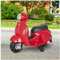 HOMCOM Elektro-Kindermotorrad Elektromotorrad, Elektrofahrzeug, inkl. Akku und Ladegerätfür, Belastbarkeit 25 kg, (1-tlg), für Außenbereich, Rot