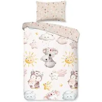 good morning Babybettwäsche Hugss, Renforcé, 2 teilig, Baumwolle, Renforcé, 2 Teilig, Wendeoptik, Kind, Baby, Mädchen, Tiere