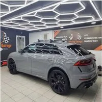oyajia LED Dekolicht 14 Packs Hexagon mit Rand, LED Deckenleuchte Garage Light 680W 72800lm, ‎Kaltweiß, DIY LED Dekolicht für Garage, Studio, Parkplatz, Auto-Detailing-Shop