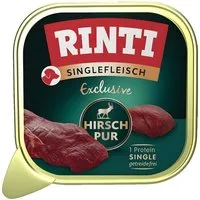 Rinti Singlefleisch Exclusive Hirsch pur 150 g - 10 Stück, für: Hund