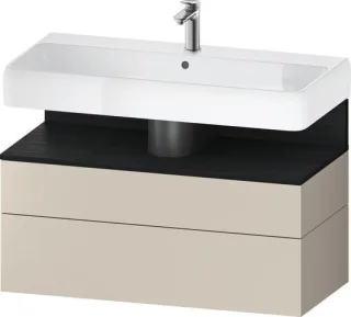 Duravit Qatego Waschtischunterbau wandhängend Taupe Supermatt 990x470x590 mm - QA4395016830000 QA4395016830000