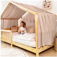 lilimaus Betthimmel Himmel für Hausbett aus Musselin - Länge 320, 360 oder 420 cm (1-tlg), macht das Hausbett zur Kuschelhöhle - weicher, luftiger Musselin