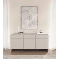 Selsey Sideboard LUMMO, Sideboard 3-türig mit 3 Schubladen, Kaschmirgrau, 156 cm