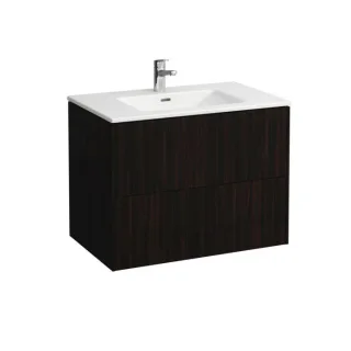 LAUFEN Pro S Base Waschtisch mit Unterschrank 80 cm H8649612631041 Waschtisch-Set, 80x50 cm, 2 Schubladen, Korpus Ulme dunkel