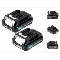 Makita Akku Power Set Li 12V mit 2x BL1021B Akku 2,0Ah (2x 197396-9) - Nac Akkupacks