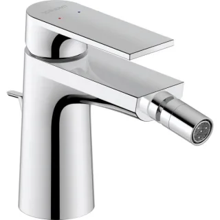 Duravit Tulum Bidetarmatur TU2400001010 mit Zugstangen-Ablaufgarnitur, Ausladung 126mm, chrom