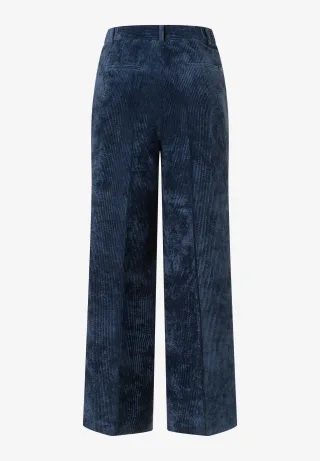MORE & MORE - Cordhose mit weitem Bein blau - Gr. - 46
