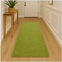 Carpetia Teppich Moderner Hochflor Teppich Moosgrün weich stilvolles Design, rechteckig