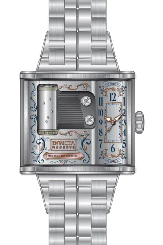 Invicta Artist 49474 Herrenuhr - Quarzwerk - Edelstahl mit silbernem Zifferblatt - 52 mm