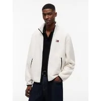 Tommy Jeans Fleecejacke TJM BADGE TEDDY Stehkragen, Teddyfleece, relaxed fit
