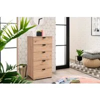 Home affaire Kommode Duero Schubkastenkommode, mit 5 Schubkästen, Breite ca. 45 cm, Höhe 95 cm