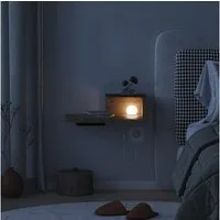 Decortie Nachttisch Decortie Nachttisch 30cm Eckmontage, 3-Farben-LED