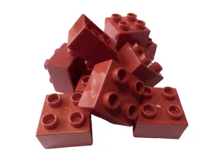 10x Lego Duplo Steine [4 Noppen (2x2)] rot