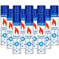 Silver Match Feuerzeug 12x Feuerzeug Feuerzeuggas Ultra Pure, 300ml (12-St), Butangas, Flammbierbrenner, Feuerzeuge, Nachfüllgas