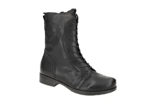 Think 3-000154 Damen Stiefeletten Schwarz Echtleder bequem mit herausnehmbare...