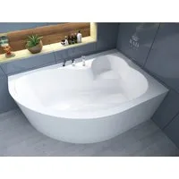 KOLMAN Badewanne Eckbadewanne Mega 160x105, (Links/Rechts), Ablaufgarnitur & Füße GRATIS