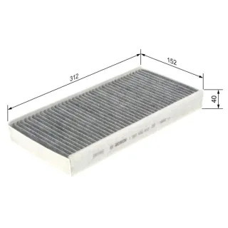 Bosch Aktivkohle-Innenraumfilter Citroen C5 C6 Peugeot 407 1987432412