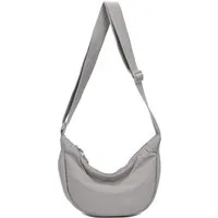 ITALYSHOP24 Schultertasche Damen Tasche Runde Brusttasche MOON Bag CrossBody Crossover Nylon, Umhängetasche Hüfttasche Slingntasche Reise sportlich-modernen Look