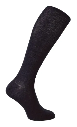 Herren Kniestrümpfe aus Merinowolle | Steven | Winter Long Boot Socks - Charcoal