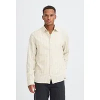 Blend Langarmhemd BHDARIS SLUB STRIPE aus Baumwolle, Regular Fit, mit Knopfleiste, pflegeleicht