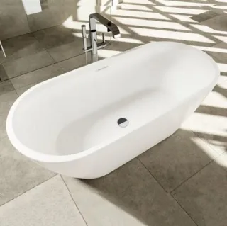 Riho freistehende Badewanne Inspire 160 x 75 seidenmatt weiß/schwarz, B091005220 B091005220