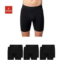 SNOCKS Boxershorts Enge Unterhosen mit längerem Bein ohne Logo (6-St) aus Bio-Baumwolle, ohne kratzenden Zettel, bequem durch längeres Bein