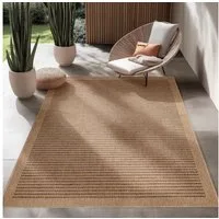 SIMPEX24 Outdoorteppich Vintage Design, Läufer, Höhe: 5 mm, Outdoor Teppich Vintage Design Natur Optik für Küche Balkon Terrasse