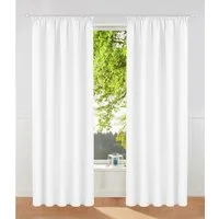 OTTO home Vorhang Raja (2 St), Ösen, blickdicht, Polyester, einfarbig, Einfache Montage, Pflegeleicht, Ösen, 2 er Pack, uni