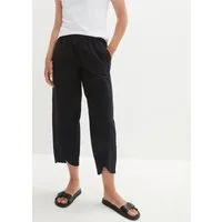 bonprix 3/4-Hose aus Leinen-Mix, mit Seitenschlitzen, Regular Fit, casual Stil