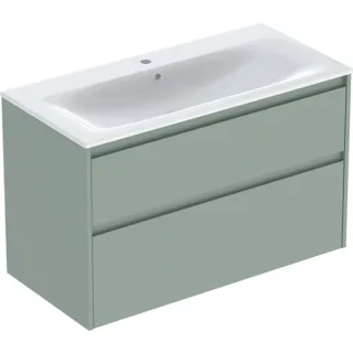 Geberit Renova Plan Set Möbelwaschtisch schmaler Rand, mit Unterschrank, zwei, 504041IK8 504041IK8