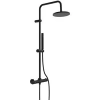 welltime Brausegarnitur Porto, Duschsystem inkl. Thermostat mit Sicherheitssperre bei 38 °C.
