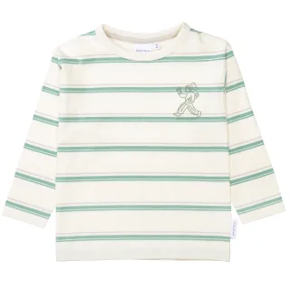 BASEFIELD - Kn.-Shirt,oversized white nature str. - Gr. - 122