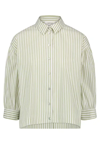 CARTOON - Streifenbluse Khaki - Gr. - 46