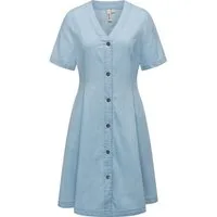 Ragwear Sommerkleid Kveeda Denim Sommerliches Minikleid mit Schleife am Rücken