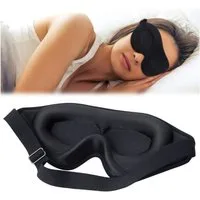 inschimmer Schlafmaske 3D Schlafmaske für Seitenschläfer Atmungsaktive Augenmaske Verstellbar