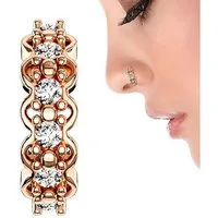 Taffstyle Nasenpiercing Helix Piercing Ring Creole Filigran mit Kristallen Nasen, Dünn Glitzer Lippen Ohr Nasenpiercing Ohrpiercing Nasenring Klemmring