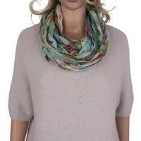 MIRROSI Loop Damen Schal mit Regenbogen-Muster Weich Schlauchschal, (Zweimal um den Hals wickelbar, ca.45x75cm), Damen Halstuch ideal für Frühling, Sommer oder Herbst