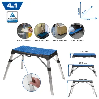 Brilliant Tools 4in1 Universal Werkbank - BT180000