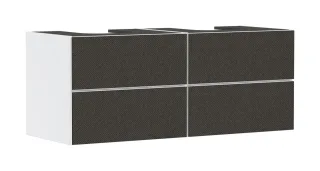 Hansgrohe Xevolos E Waschtischunterschrank Mattweiß 1370/550 mit 4 Schubkästen für Konsole mit 2 Aus 54196660