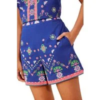 Love & Roses Shorts Love & Roses bestickte Shorts mit Spiegel (1-tlg)