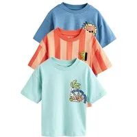 Next Langarmshirt 3er-Pack T-Shirts mit Grafik-Print (3-tlg)