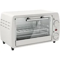 ibettertec Toaster Mini-Backofen Toasterofen, 10L, 1 Backblech, 1 Rost, Timer 0-60 Min., 100-230°C, 36,5x26x22 cm, Cremeweiß