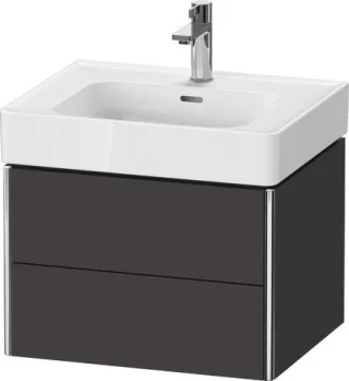 Duravit XSquare Waschtischunterbau wandhängend Graphit Supermatt 584x470x397 mm - XS4378080800000 XS4378080800000