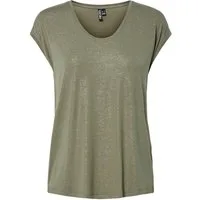 pieces Kurzarmshirt PCALICE SS GLITTER TEE JRS NOOS BC Viskosemischung, loose fit